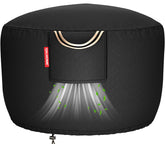 QH.HOME round 36-inch fire pit cover shields from rain and debris