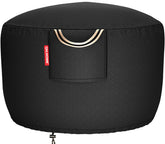 QH.HOME round fire pit cover on a 36-inch pit protects from rain and dust