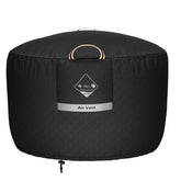QH.HOME round fire pit cover shields the pit from rain and debris.
