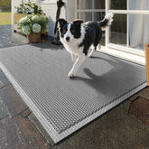QiCaiJia front door mat 20x31 with drainage for busy entryways