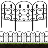 QIAOKAIYAN arch garden fence 24in enhances landscape for decorative boundary.