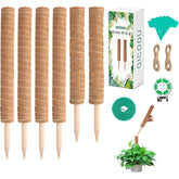 Qicodu moss poles stackable 17-inch sections support growing monstera vines
