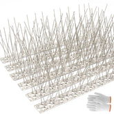 QIEGL bird spikes 304 stainless steel offer 50ft coverage for roof and fence protection.