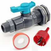 Qitdathn rain barrel spigot kit hole saw facilitates quick hose setup