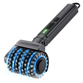 QKMPOM electric grill brush with two heads for efficient grill grate cleaning