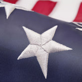 QLASH US flag embroidered stars close-up for durability outdoors