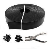 QLVILY chain-link fence tape roll in black for durable outdoor privacy.