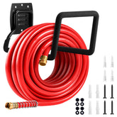 QMSK garden hose holder wall mount keeps hoses tidy and ready for outdoor tasks.