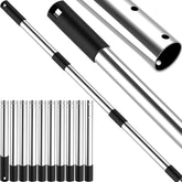 QNFANN pool pole telescopic extended for easy reach and thorough cleaning.
