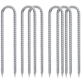 QNLONG ground stakes 12-inch galvanized for durable outdoor anchoring.