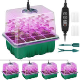 Qoolife seed starter tray full-spectrum lights enable robust germination and healthy seedlings.