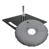 QSUM heavy-duty feather flag base with square iron plate for stable indoor and outdoor display.