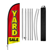 QSUM yard sale sign and stake demonstrate easy assembly for quick outdoor advertising.