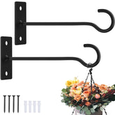 QTJUST plant hook 6inch pack for versatile indoor and outdoor hanging.