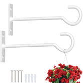 QTJUST plant hooks 6-inch bracket white for space-saving wall mounting