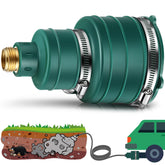 Qualirey exhaust attachment fits 2-24 in pipes for garden rodent control