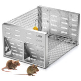Qualirey humane rat trap with double-opening front view for safe, live capture