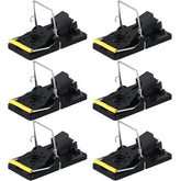 Qualirey mouse trap plastic snap 6-pack for fast, reusable rodent control indoors and outdoors