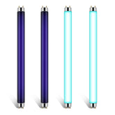 Qualirey T8 bug zapper bulb 13-inch black light attracts flying insects for outdoor spaces.