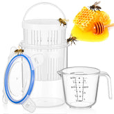 Qualirey Varroa mite detection jar with clear body and secure lid for reliable counting.