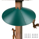 Qualirey wrap-around baffle, 21.5 inch, green, shields bird feeders from squirrels.
