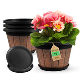 Quarut 4-pack 10-inch plant pots for versatile indoor or outdoor display.