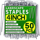 Qucuky 50-pack landscape staples 4-inch bundle anchors turf and fabric