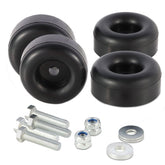 QUFA heavy-duty rubber foot pad with 1x2.5in base reduces vibration during operation.