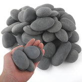 Quibbay 5 lbs natural Mexican beach pebbles close-up showing smooth texture for pots.
