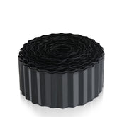 Quibbay metal corrugated border 4in 50ft black for durable lawn edging.
