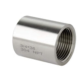 Quickun 304 stainless steel pipe coupling 3/4-inch connector for durable piping connections.