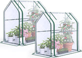 Quictent Mini Greenhouse table-top setup for indoor seed starting.