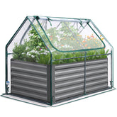 Quictent galvanized steel raised garden bed for durable outdoor gardening.