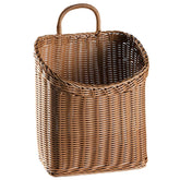 Quincry woven hanging wicker basket on doorway, rustic charm and versatile décor.
