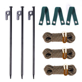 QUIXELL-SH Tree Stake Kit with steel stakes anchors young trees against wind for stability.