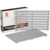 QuliMetal 7637 9mm SUS304 grill grate for Weber Spirit E210/E220 with front-mounted control.