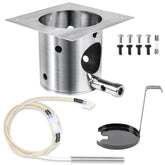 QuliMetal fire burn pot in stainless steel for Traeger grills, durable heat retention and consistent ignition.