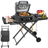 QuliMetal grill stand for Ninja Woodfire with portable design and sturdy outdoor support