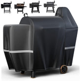 QuliMetal Pit Boss 820 Deluxe cover shown on grill with rain protection