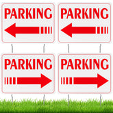 Qunclay event parking sign on stake, four-pack for quick outdoor setup.