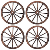 Qunclay wagon wheel collection wall decor enhances rustic style and space warmth.