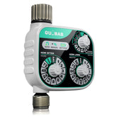 QUOBAS mechanical dial hose timer front view for outdoor watering.