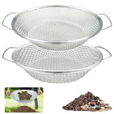 QUTIING soil sifter 6mm over a 5-gallon bucket for quick soil separation