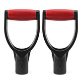 QWORK 2-pack spade handles with D-grip for 1-1/4 inch shovels.