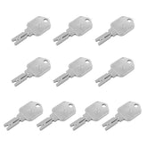 QWORK ignition keys 10-pack, packaged for quick forklift replacements.