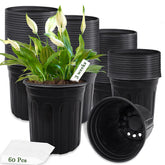 Qyyiguf 60-pcs 1-gallon nursery pots set for organized seedling projects.