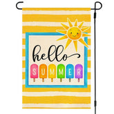 RABUSOFA Hello Summer Popsicle flag with bold double-sided visibility.