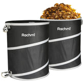 Rachmi 40-gallon collapsible trash can 2-pack ideal for yard cleanup