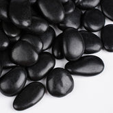 Rahato 15 lbs black rocks for planters, polished 1-2 inch stones for elegant pots