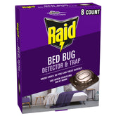 Raid bed bug detector trap pack 8 count shown for proactive home monitoring